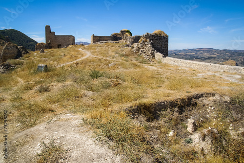 Ruins of a castle at  Moclin, Granada, Andalusia, Spain