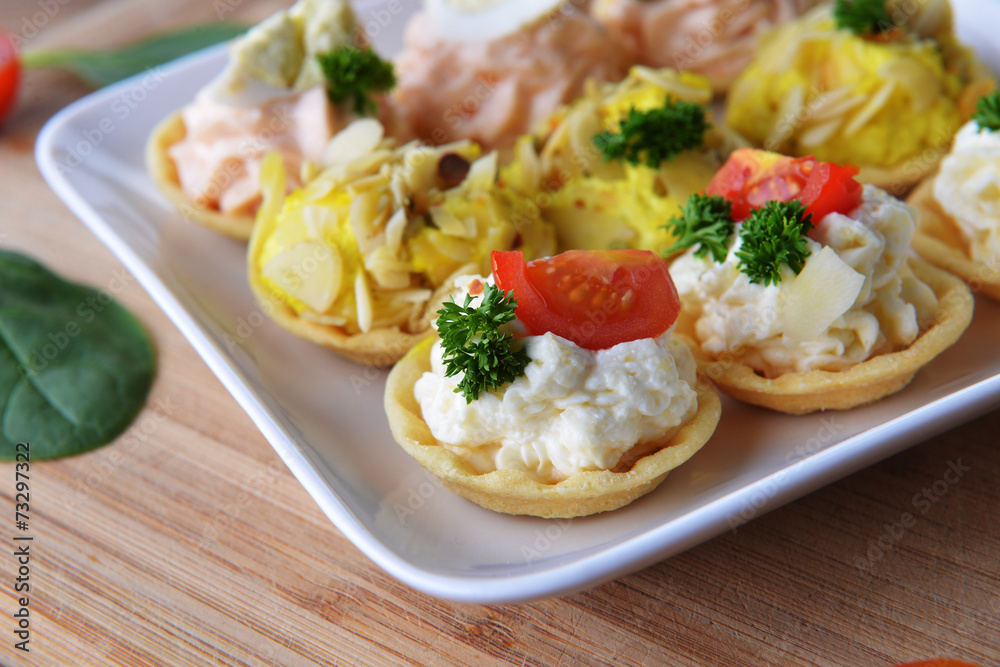 tartlet with cream tartlet with cream