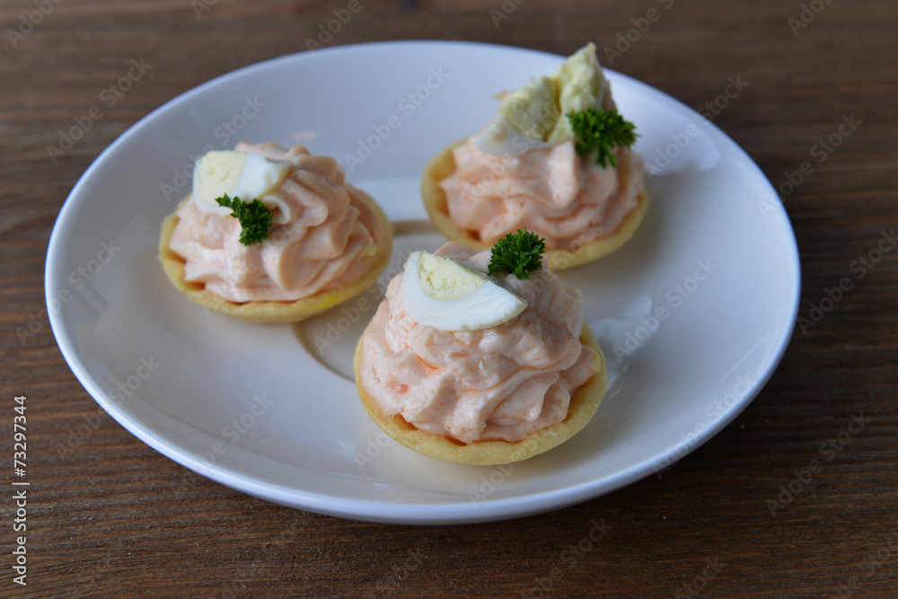 tartlet with cream tartlet with cream
