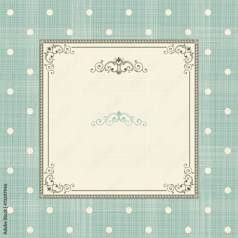 set of invitation cards on polka dots background with vintage fr set of invitation cards on polka dots background with vintage fr