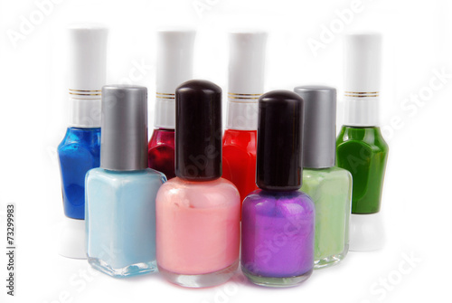 close up of the nail polish isolated on white