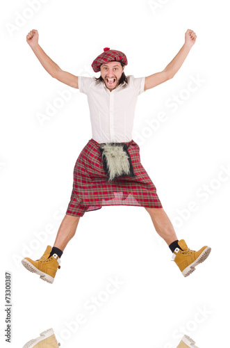 Scotsman isolated on the white
