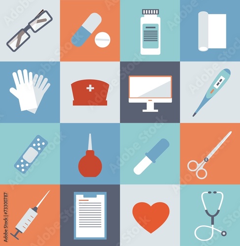 Medicine icons illustration