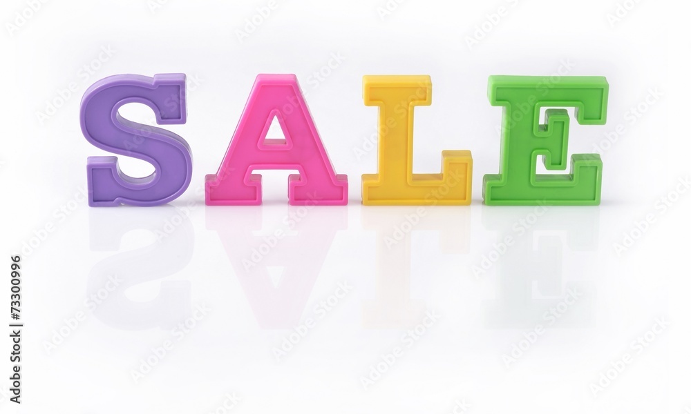 Sale written by colorful letters on a white Sale written by colorful letters on a white