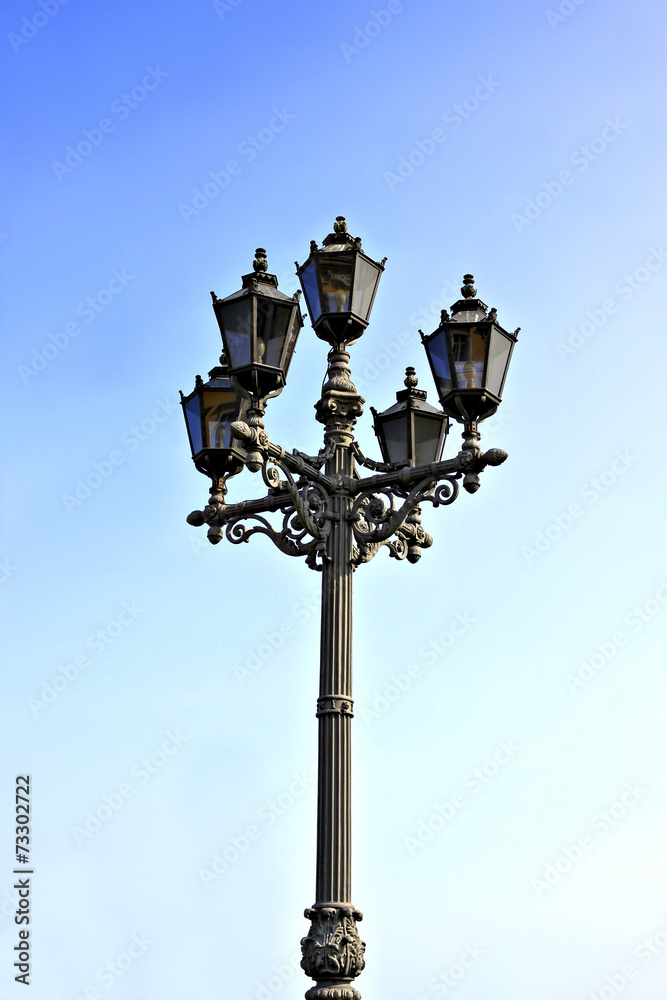 Ancient lantern in St. Petersburg