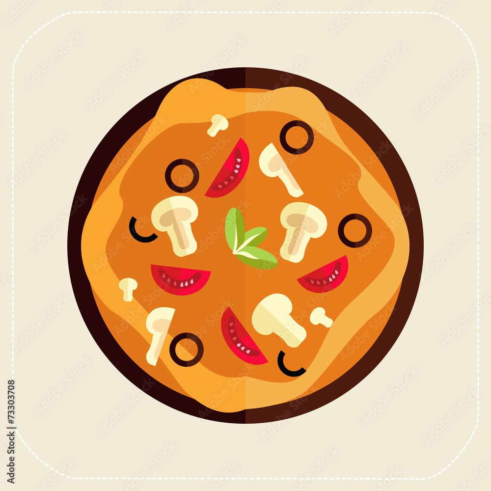 Pizza icon flat Pizza icon flat