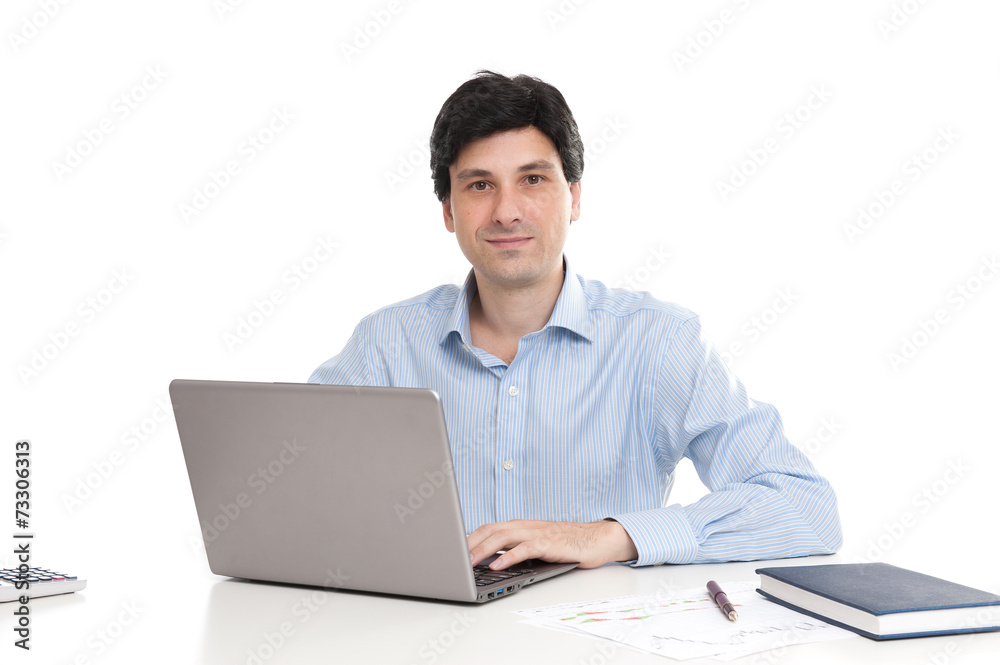 Businessman with laptop