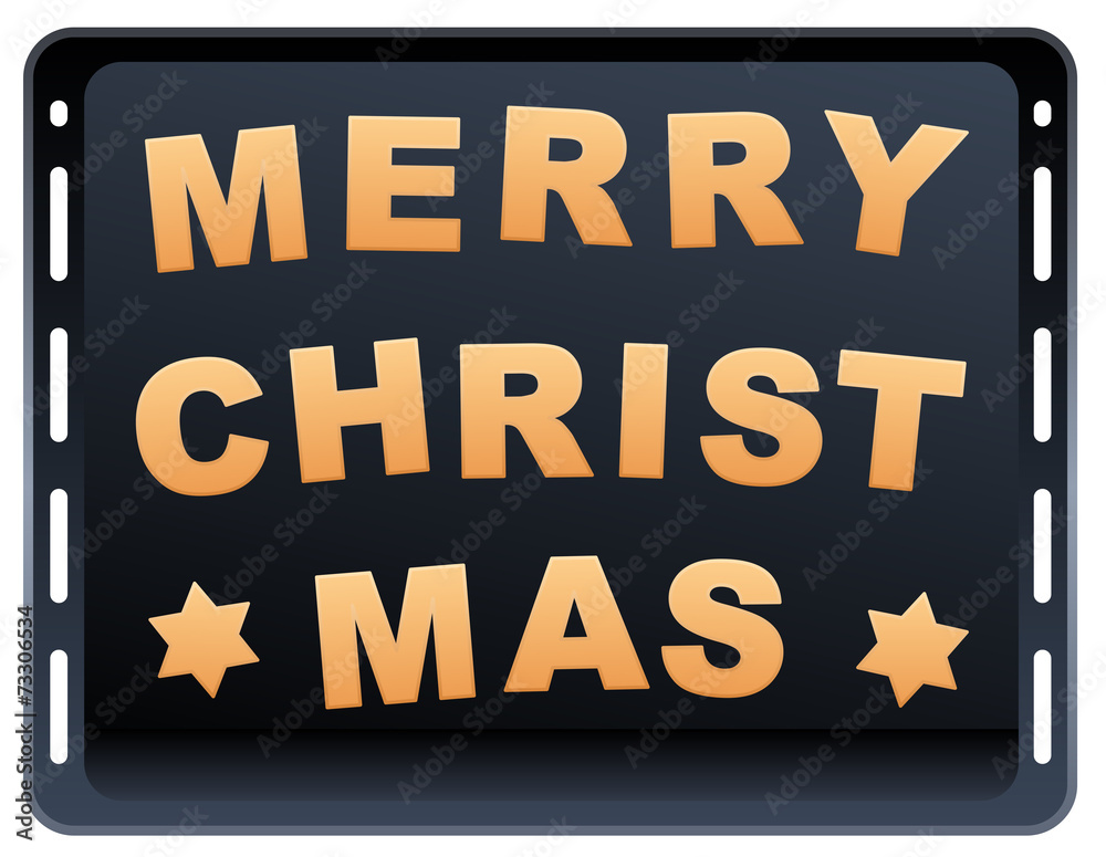 Fototapeta premium Cookies Merry Christmas Baking Plate