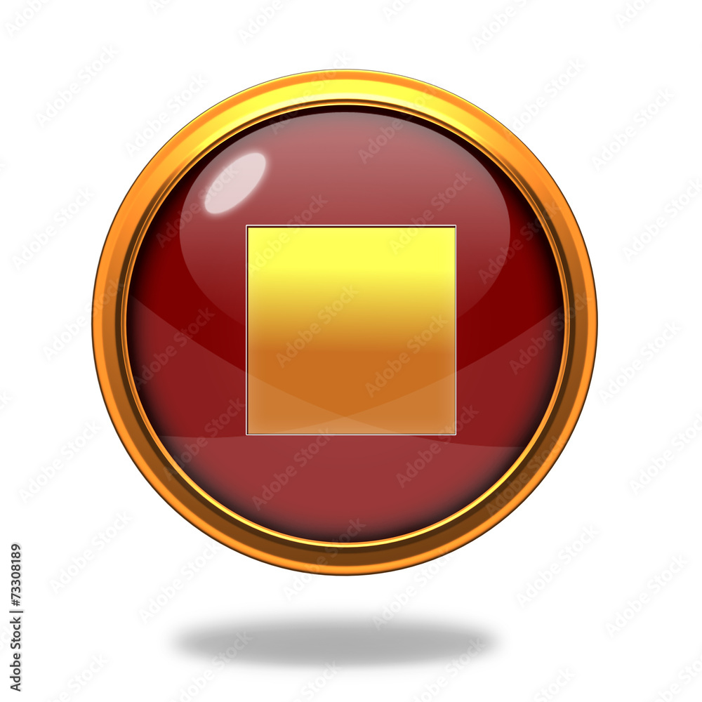 stop circular icon on white background stop circular icon on white background