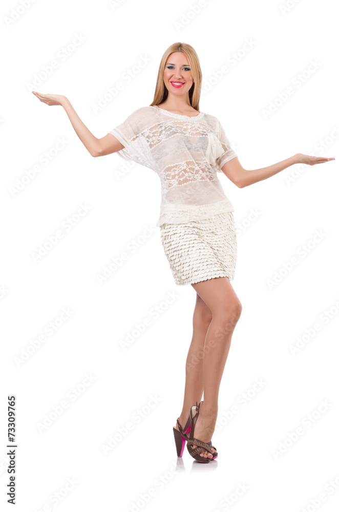 Woman isolated on the white background Woman isolated on the white background