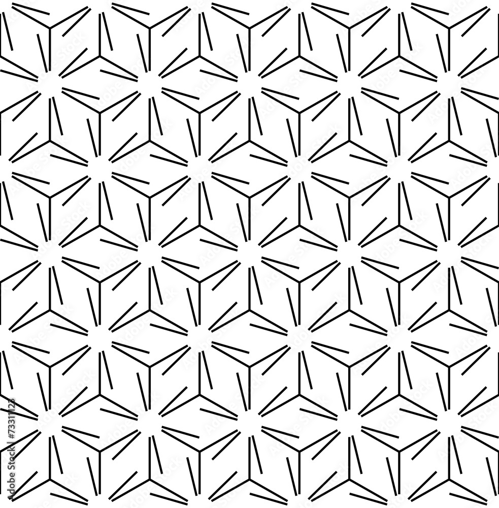 Black and white geometric seamless pattern with line. Black and white geometric seamless pattern with line.