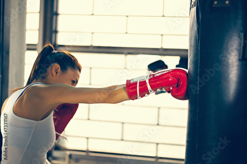 Female Boxer At Training © Dangubic