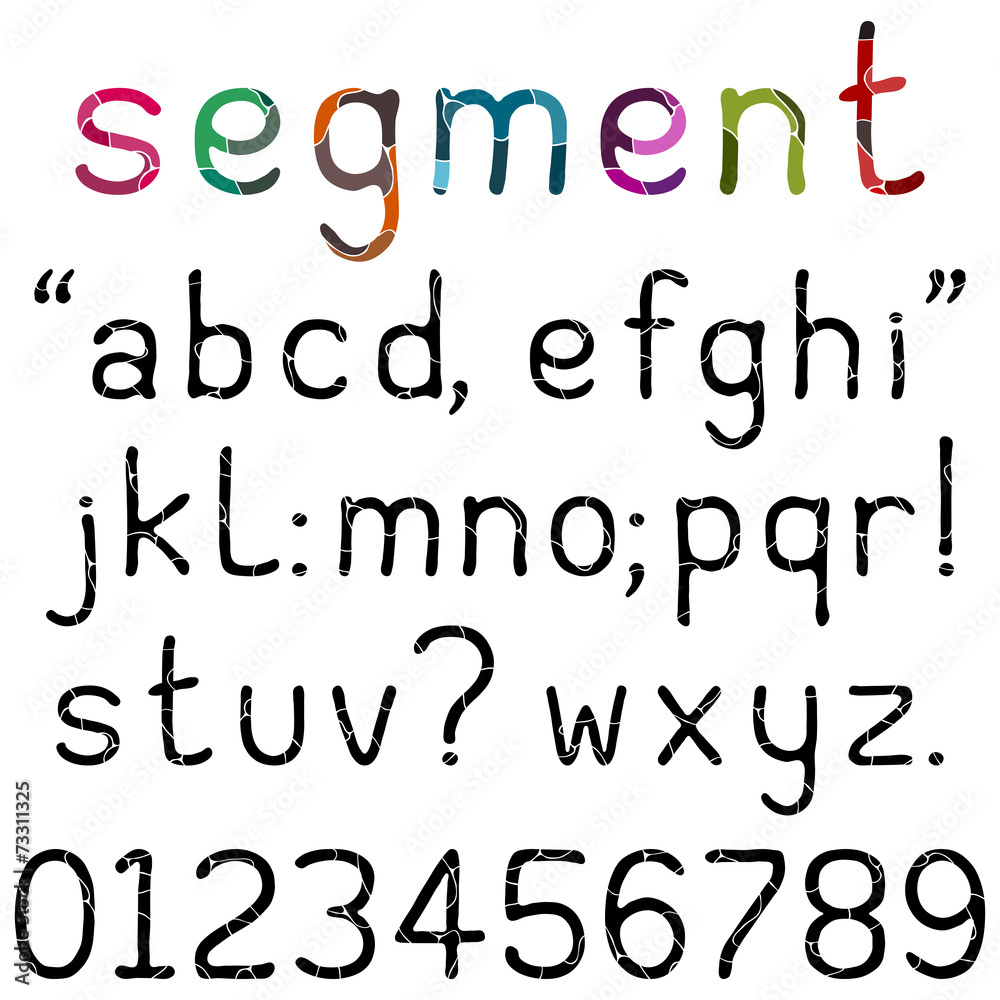 Handwritten Segment Font - Lower case Handwritten Segment Font - Lower case
