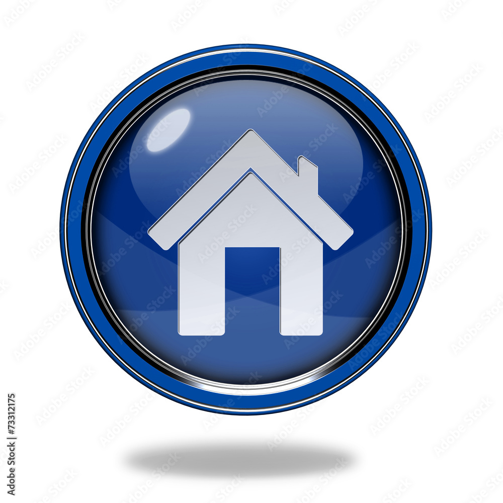 home circular icon on white background home circular icon on white background