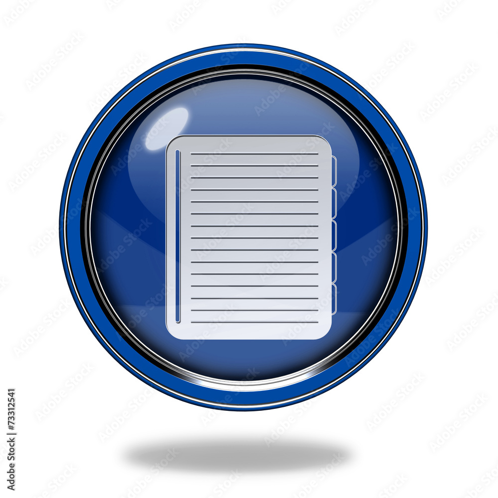 notebook circular icon on white background notebook circular icon on white background