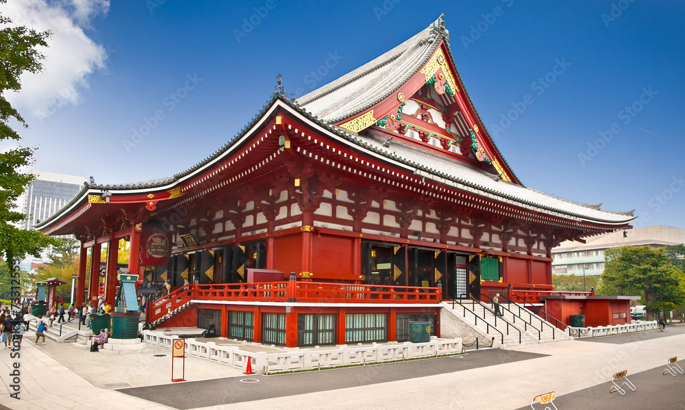 Sensoji-ji Temple in Asakusa, Tokyo,  Japan.