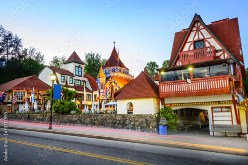 Helen, Georgia, USA Bavarian style townscape at Helen Square photo