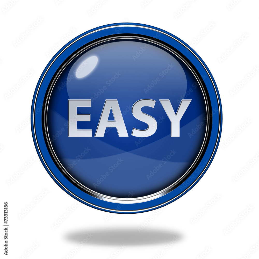 easy circular icon on white background easy circular icon on white background