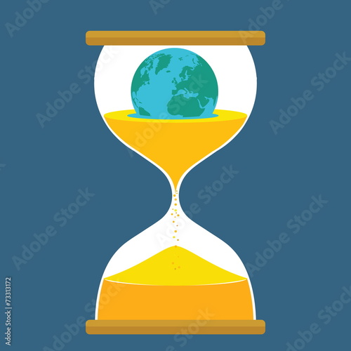 Earth in hourglass