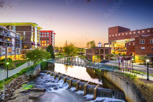 Greenville, South Carolina, USA Downtown Cityscape photo