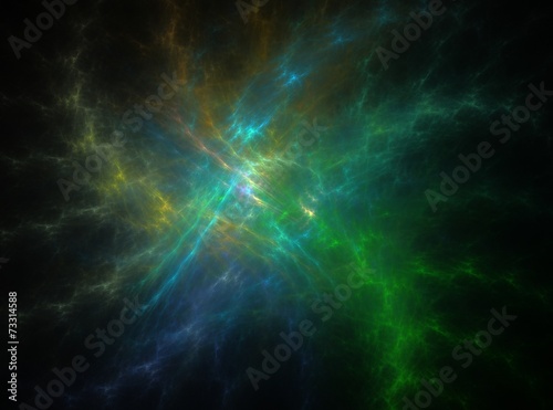 Space nebula abstract fractal effect light background