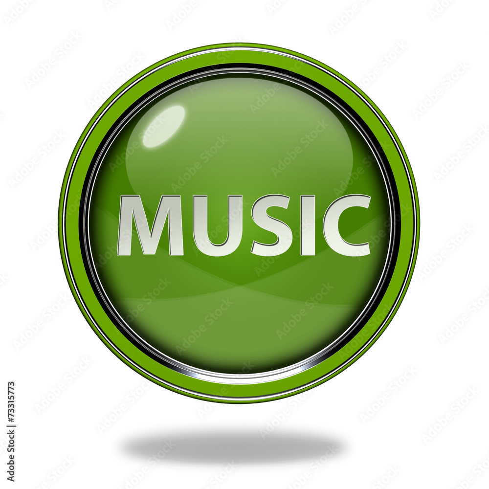 music circular icon on white background music circular icon on white background