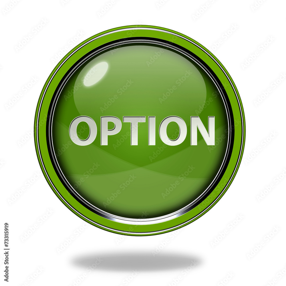 option circular icon on white background option circular icon on white background