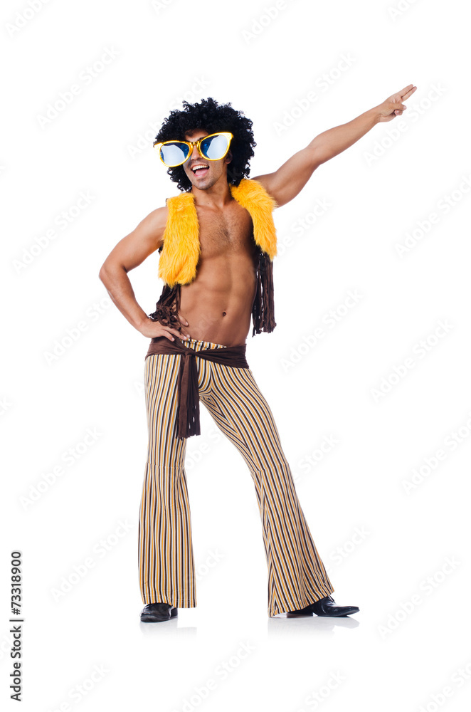 Man dancing isolated on the white background Man dancing isolated on the white background