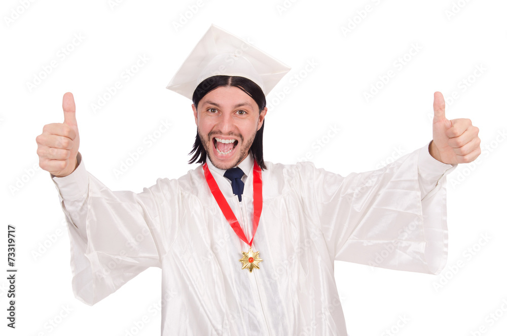 Young student isolated on the white Young student isolated on the white