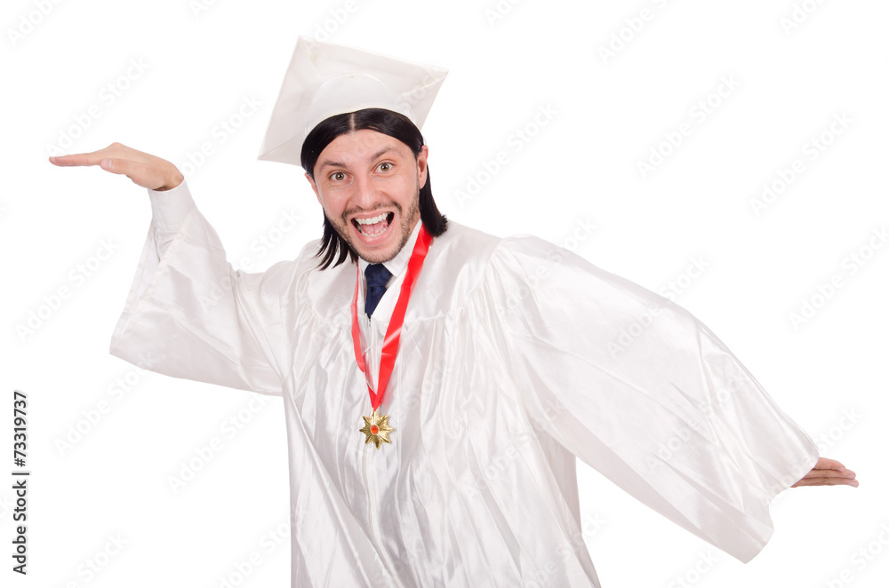 Young student isolated on the white Young student isolated on the white