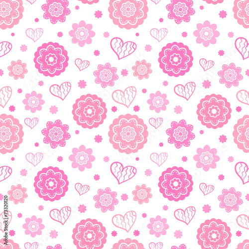 Romantic seamless pattern. Vector illustration