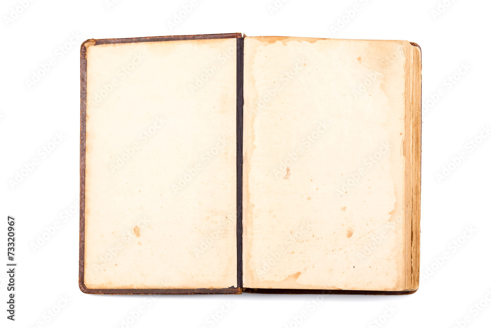 Naklejka premium Open Book blank on white