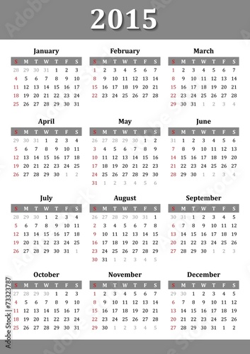 Calendar 2015