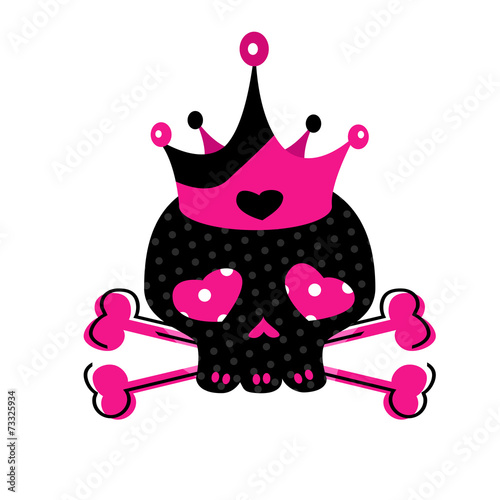 cute skull with crossbones
