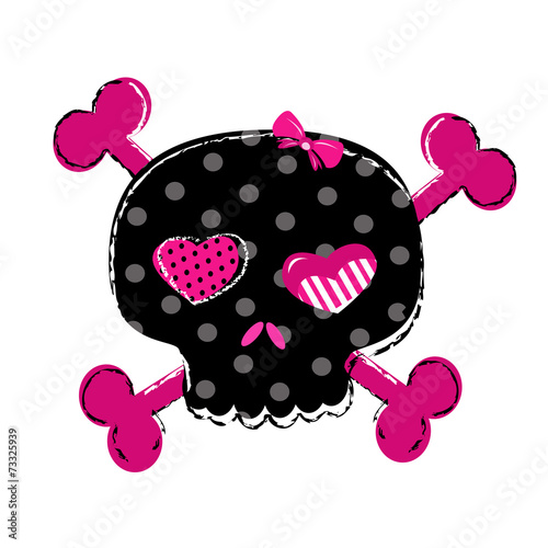 cute skull with crossbones