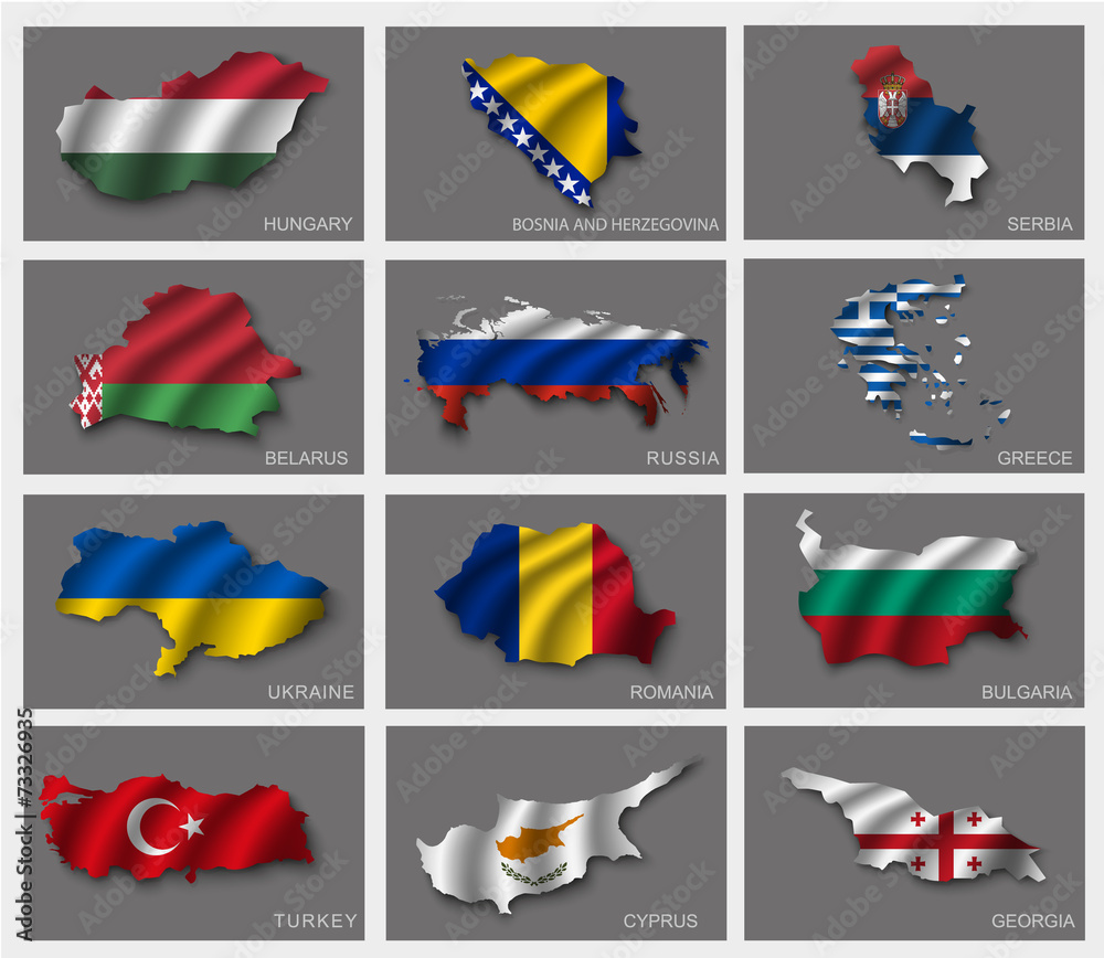 Flags in the form of states