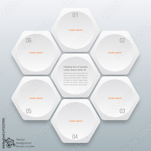 Honeycomb Structure, 6-step Chart #Vector Graphics