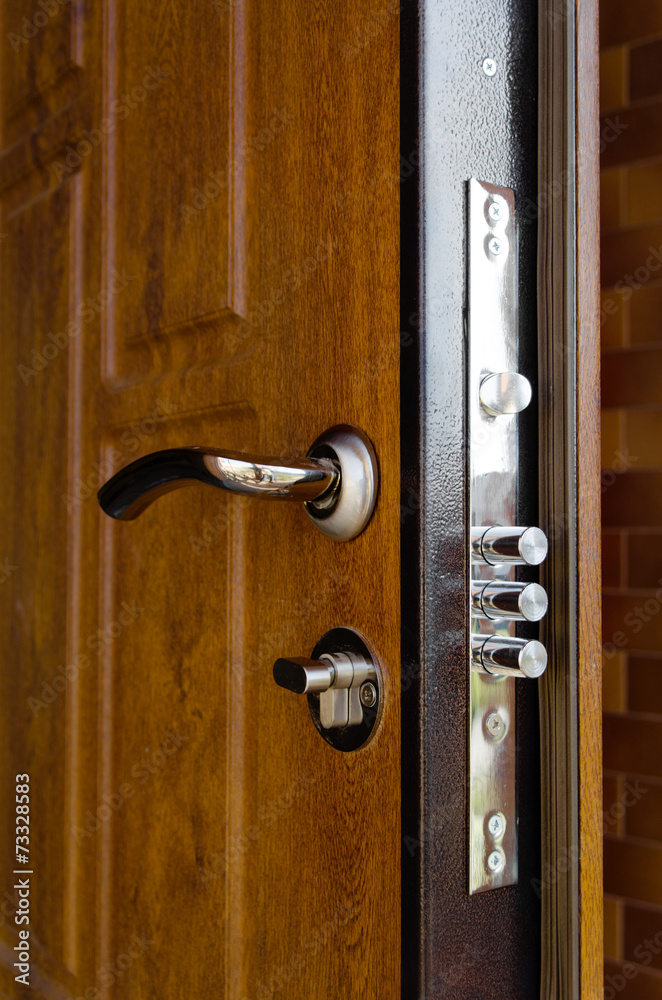 Obraz premium Triple cylinders on a new high security lock