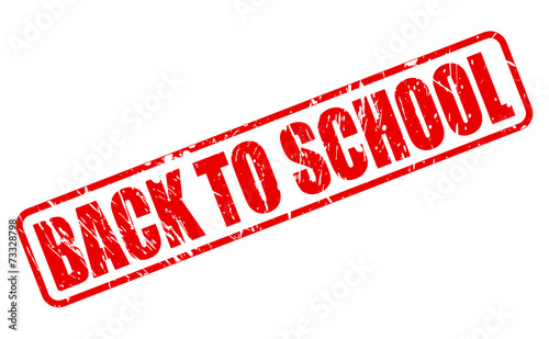Back to school red stamp text