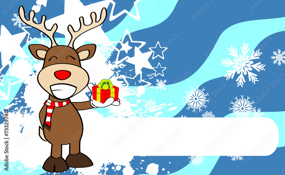xmas reindeer cartoon expression background7 xmas reindeer cartoon expression background7