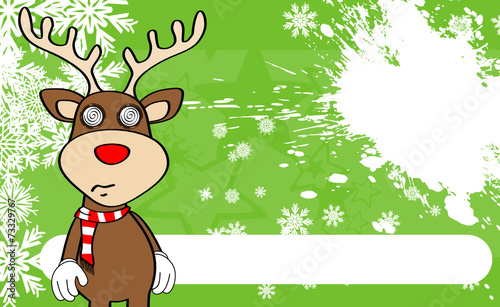 xmas reindeer cartoon expression background5