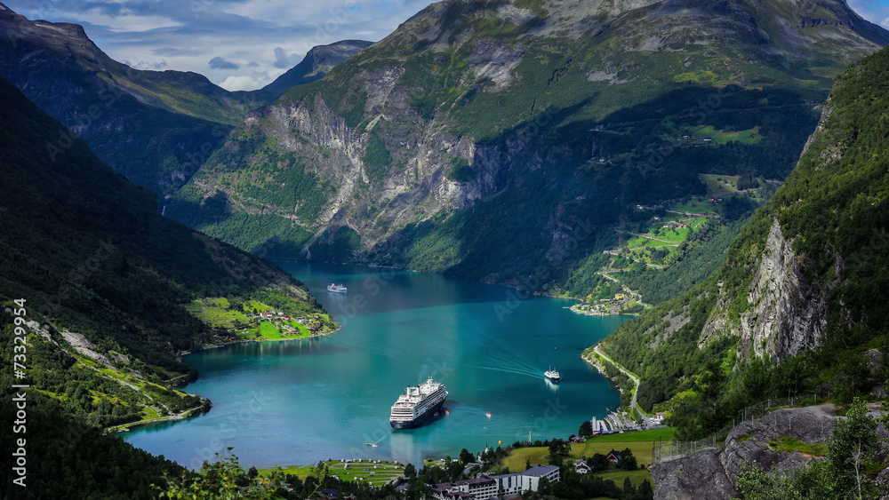 4k, Timelapse, Geiranger fjord, Norway