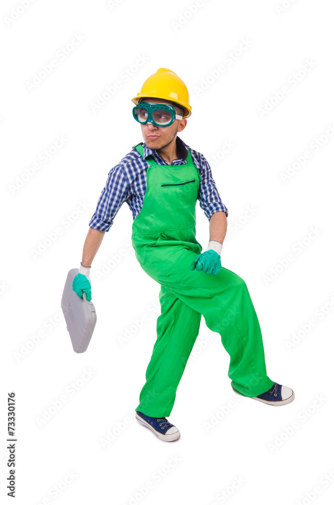 Industrial worker isolated on the white background Industrial worker isolated on the white background
