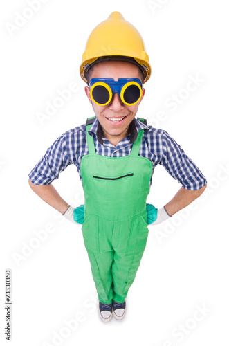 Industrial worker isolated on the white background