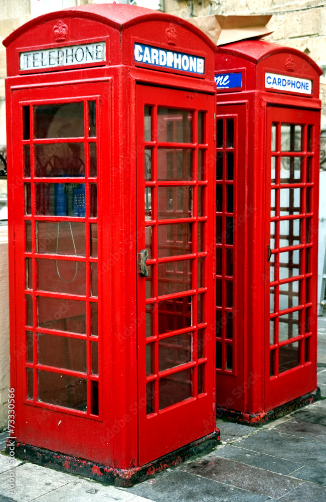 Classic red telephone booth in Valletta Classic red telephone booth in Valletta