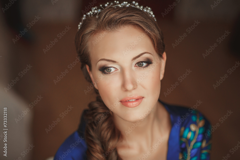 Beautiful bride wedding makeup hairstyle Beautiful bride wedding makeup hairstyle