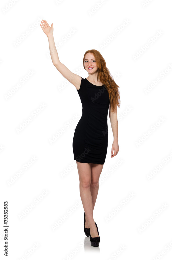 Woman in fashion concept isolated on white Woman in fashion concept isolated on white
