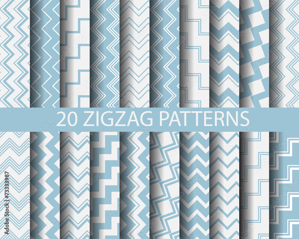 20 blue zigzag patterns Stock Vector | Adobe Stock