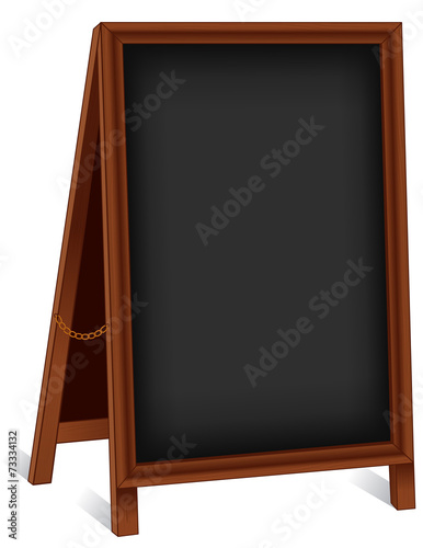 Sign, Folding Wood Chalk board Easel, brass chain, copy space