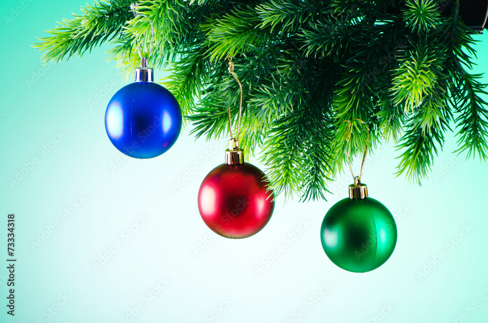 Christmas decoration on the fir tree Christmas decoration on the fir tree